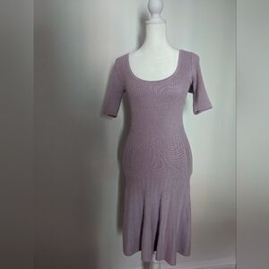 Guess Julie Knit Short Sleeve Midi Dress Lavender Purple Size S / M